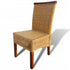 Swen Studio -  Dining Chairs 4 pcs Brown Natural Rattan